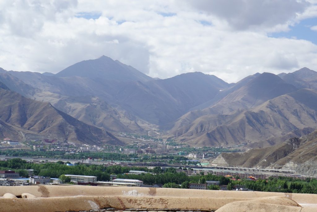 Lhasa is surrounded by mountains and the views from the palace is spectacular.