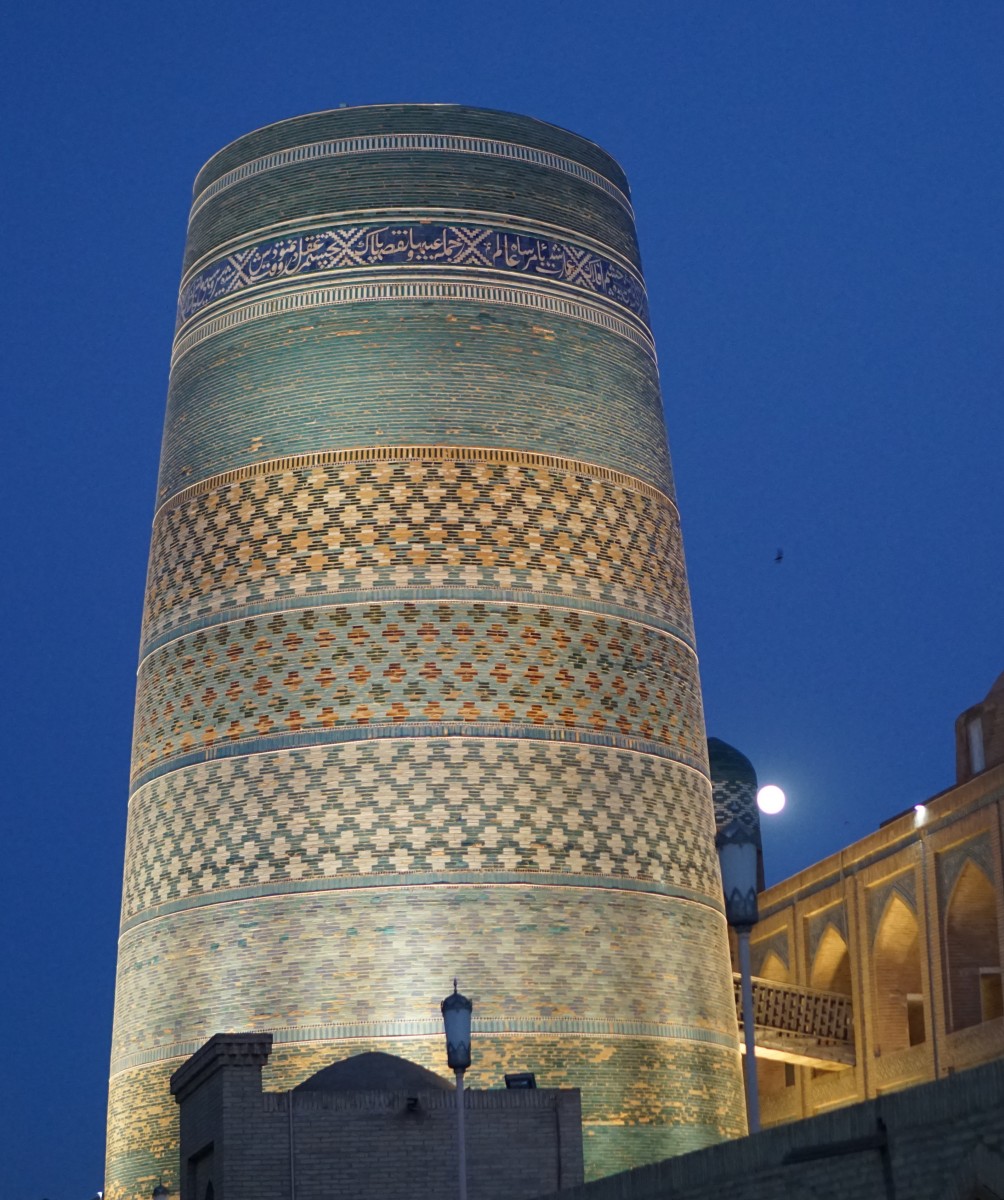 Colourful minaret in Khiva